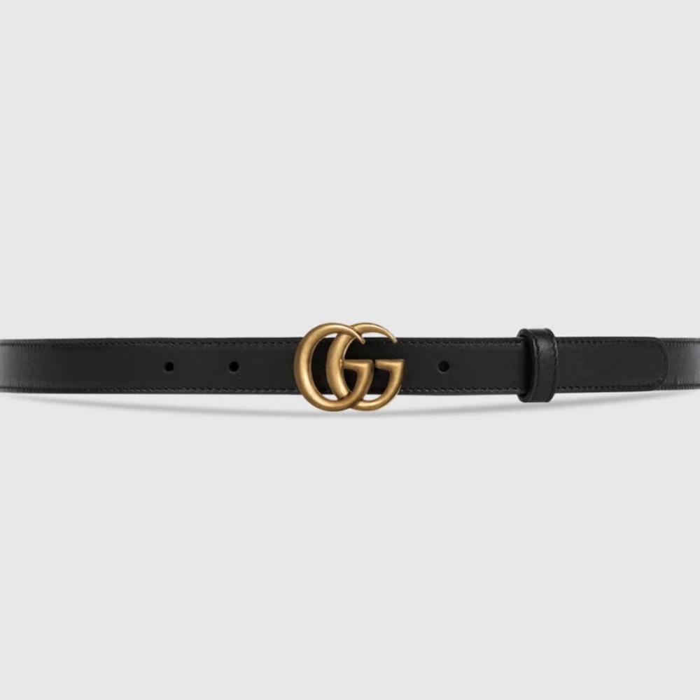 Gucci Leather Belt with Double G Buckle